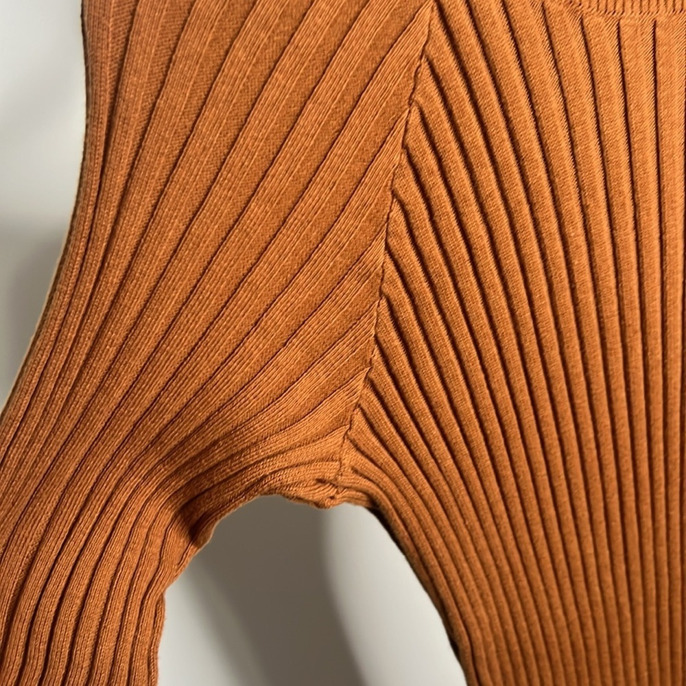 The normal brand Ava Ribbed Maxi Dress in Clay sweater dress - Picture 6 of 13
